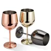 Wine Glasses Stainless Steel Goblet Eco-friendly Unbreakable Glass Modern Elegant Metal Tumbler Kitchen Bar Drinkware Accessories