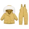 幼児の女の子の服のジャンプスーツの子供服セットのための男の子の男の子の冬のジャケット