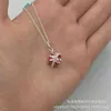 Designer tiffay and co High Edition Enamel Christmas Gift Box s925 Sterling Silver Necklace Fashion Simple Collar Chain