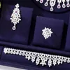 GODKI – ensemble de boucles d'oreilles et collier pour femmes, bijoux de luxe arabes saoudiens, en cristal de Zircon, pour fête de mariage, dubaï, cadeau de mariée, 2024