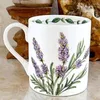 Tazze Tazza con motivo lavanda Tazza da tè per la casa Tazza da caffè in ceramica stile nordico Tazze d'acqua Set pomeridiano Stoviglie in ceramica Artigianato