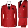 Ternos feitos para medir ternos de negócios masculinos 2 peças ternos de moda Slim Fit Set Stop noivo Tuxedos Blazer Suit de roupas homens personalizadas