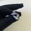 Luxury Viviannes Westwoods Ring 2022 Ny kejsare Dowager West Purple Diamond Ring Micro Set Zircon tredimensionell Saturnus mångsidig set diamantring för kvinnor