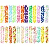 Fleurs décoratives multicolore hawaïen Leis Tropical Luau Hawaii couronne de fleurs collier pour remise de diplôme mariage plage piscine fête 50 pcs (