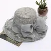 Summer Organza Church Derby Hat Fascinator Cap Women Lady Kentucky Tea Party Wedding Bow Hat Gorros Female 240315