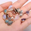 Charms 2PCS Faceted Teardrop Semi-Precious Stone Wrapped Pendant Delicate Shape For DIY Jewelry Making Handmade Earring Necklace