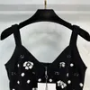 2024 New Spring Summer Scoop Neck Sleeveless Milan Runway Tees High End Jacquard Women's Designer Tops Brand Same Style Sweater 0317-12