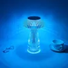 Mushroom Crystal Table Lamp LED Ambient Light Touch Night for Restaurant Cafe Bar Living Room Bedroom Bedside Decoration 240314