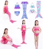 Mädchen Cosplay Badeanzug 3 stücke Meerjungfrau Schwanz bademode kinder meerjungfrau Schwimmen pool Cosplay Badeanzug mädchen Meerjungfrau Prinzessin party Cosplay7602881