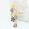 Baumelnde Ohrringe Meistverkaufte Korea-Stil, Mode, hochwertige Tropfen-Frauen-Hochzeiten, Party-Geschenke, goldfarbener Cloisonné-Schmuck B2593