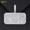 Anpassade VD -hängsmycken Inledande nummer Sier White Gold Hip Hop Jewelry Mossianite Letter Pendant