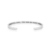 Bracelet ouvert avec inscription en acier inoxydable pour belle fille, bracelet Mantra inspirant