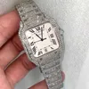 Luksusowe zegarki dla męskich mechanicznych pełnych mrożonych busta Moissanite Down Waterproof Automatyczne diamentowe marka Swiss Designers Projektanci