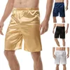 Herr shorts pajamas byxor elastisk midja fast färg extra mjuk tvättbar icke-blekande skyddande polyester män strand för