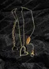 Designer Necklace Fashion Heart Bracelet Necklaces Set Designers Women Pendant Lady Hollow Letter Stainless Steel Jewelry
