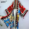 WINYI Cotton feeling Bikini Cover-ups Bohemian print Front Open Long Kimono kaftan Beach Cover Ups for Swimwear Dresses 240314