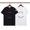Мужская базовая дизайнерская футболка, женская мужская футболка с двойной вышивкой, футболки с рисунком, летняя футболка monc3201