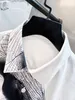 Camicia elegante da uomo Slim Fit Colletto flessibile Pinta elasticizzata Abbigliamento di marca Camicie eleganti da uomo a maniche lunghe Stile Hip Hop Top in cotone di qualità Nero Bianco 16209