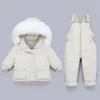 Piumino invernale per neonati per vestiti per bambina tuta per bambini set di abbigliamento Addensare caldo tuta da neve per bambini 04 anni 240306