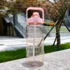 Butelki z wodą 2000 ml plastikowa przestrzeń duża pojemność Wygodna kubek podróżny przenośna butelka sportowa na zewnątrz