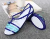 HBP Non-Brand hot factory cheap female hollow roman sandals colorful jelly shoes women fashion hole flat sandals