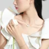 여우 동물 모양 14K 로즈 골드 반지를위한 여성 패션 패션 귀여운 여성 크리스탈 링 보석 낭만적 인 레이디스 파티 보석 선물