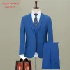 Kostymer plus size Summer Thin Suit Set Men Business Solid Color Slim Wedding Banket Formella kostymer 7xl 8xl 9xl