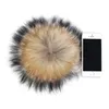 Foulards nés enfants bébé chaud coton couverture d'emmaillotage voyage dormir avec 20 cm grand véritable pompon de fourrure literie emmaillotage envelopper