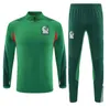 2023 2024 Mexiko Half Zipper Tracksuits Soccer Jerseys Training Suit Raul Chicharito Lozano dos Santos Football Sportswear Men and Kids Kit