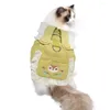 Vêtements de chien Chemises de chat pour chats Petite fille Robe Fruit Squirrel Motif Jupe Pet Chemise Mignon Sundress Imprimé Princesse Vêtements