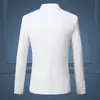 Yüksek kaliteli beyefendi erkekler ince gündelik beyaz elbise büyük boyutlu markalar Erkekler Saf Renk Blazers 240312