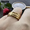 TUSSTEN Mens Tungsten Carbide Ring 8mm Brick Pattern Brushed Bands For Him Wedding Jewelry 240313