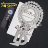 Pendentif personnalisé Sier Vvs Moissanite, diamant glacé, bijoux Hip Hop, collier, chaîne cubaine, pendentifs en lettres