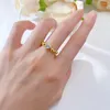 Cluster Rings Vinregem Heart Cut Lab skapade safir Gemstone 18K Gold Plated 925 Sterling Silver Ring for Women Wedding Party Jewelry