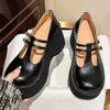 Casual Shoes Danxuefei Women's Genuine Leather Thick Sole Platform Flats Female High Quality Square Toe Elevator For Women Sale