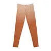 Pantaloni attivi Arancione Ruggine Marrone Chiaro Crema Al Burro Leggings Sfumati Di Colore Sport Per Le Donne Push Up