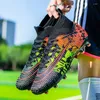 American Football Shoes Men's High Top Soccer Non Slip Spike Boots Gold Plated Soles Professional Adult Training Outdoor Sneakers