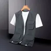 Gilet da uomo primavera e autunno cappotto casual sottile versione coreana del gilet traspirante sportivo da giovane di tendenza 240314