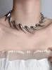 Delicata catena al collo a goccia in stile punk vintage per le donne Gioielli alla moda Collana classica con ciondolo alla moda coreana 240306