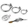 Stainless Steel Flat Chastity Lock Anti-Escape for Men,Chastity Devices High Comfort, Dark Lock Design, Good Concealment, Penis Cage