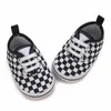 Primi camminatori Scarpe da bambino scozzesi alla moda classiche Ragazzi e ragazze Stampa Sneakers casual Suola morbida Camminatore per bambini nati 0 18 mesi