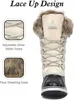 HBP Chaussures montantes chaudes sans marque pour femmes Bottes de neige Chaussures Stock avec semelle extérieure TPR antidérapante