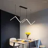 Lustres Nordique LED lustre irrégulier longues lignes innovant salon lumières moderne minimaliste suspension pour chambre étude