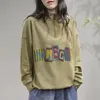 Women's Hoodies Purple Pullovers Sweatshirt Letter Printing Text Woman Clothing Emo Trend Offer In On Promotion Top M