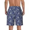 Men's Shorts Swimsuits Blue Paisley Board Summer Vintage Floral Print Casual Short Pants Males Sports Fitness Swimming Trunks