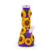 1pc,10in,Glass Bong With Cute Sunflower,Sunflower Bong,Borosilicate Glass Water Pipe,Glass Hookah,Hand Painted,Polymer Clay Cute Cartoon Glass Smoking Item