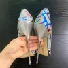 Pompalar Pırıltılı 16cm Extreme High Heels Sier Seksi Pompalar Ayak bileği kayışı Çapraz Dresser Drag Queen Fetiş Cosplay Show Party Unisex Ayakkabı