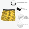 Cuecas Capybara Hydrochoerus Hydrochaeris Design Animal Tinta Arte Amarela Calcinha de Algodão Masculino Cueca Shorts Boxer Briefs