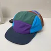 Bollkåpor amerikansk platt kant snabbtorkning 5-panel läger cap japansk skarvning baseball mjuk topp utomhus vandring camping