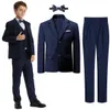 Costume pour enfants garçons tenue de Pâques fête d'église blazer cérémonie de mariage fleur piano performance cadeau d'anniversaire ensemble de vêtements 3 pièces 240313